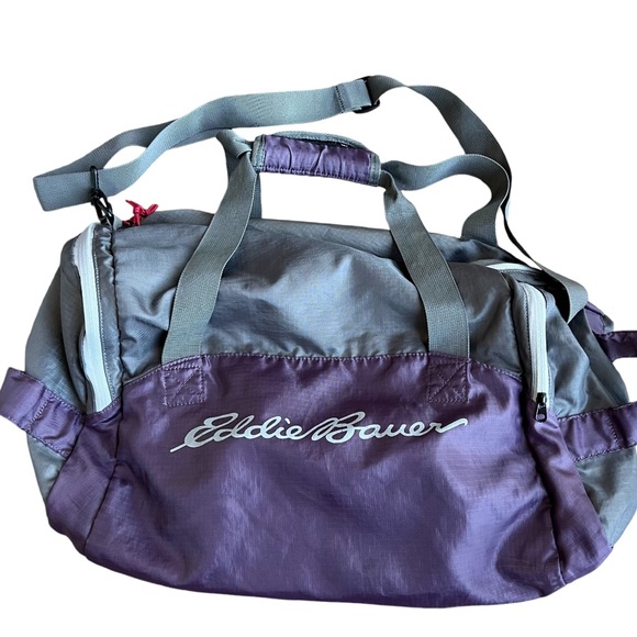 Eddie Bauer Rippac Duffel bag purple women hiking camping gym - Picture 1 of 6